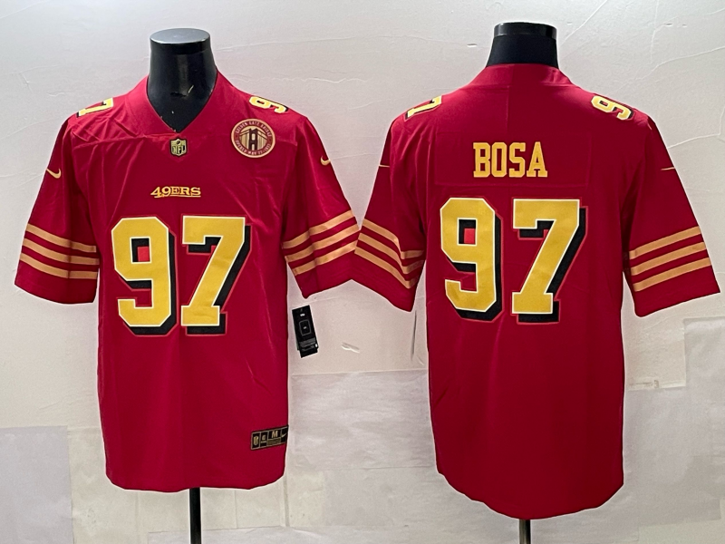 Men San Francisco 49ers #97 Bosa Red  Nike Limited NFL 2025 Jersey 006